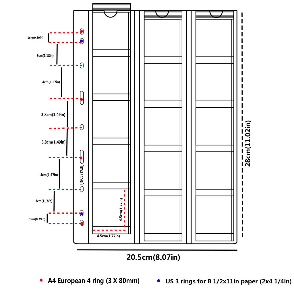 Double Layer Coin Pages - 60 Pockets - PVC Isolated - CS401504