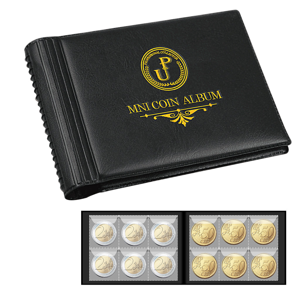 Mini Coin Albums- Black Cover - 60 Pockets - CS4206BK
