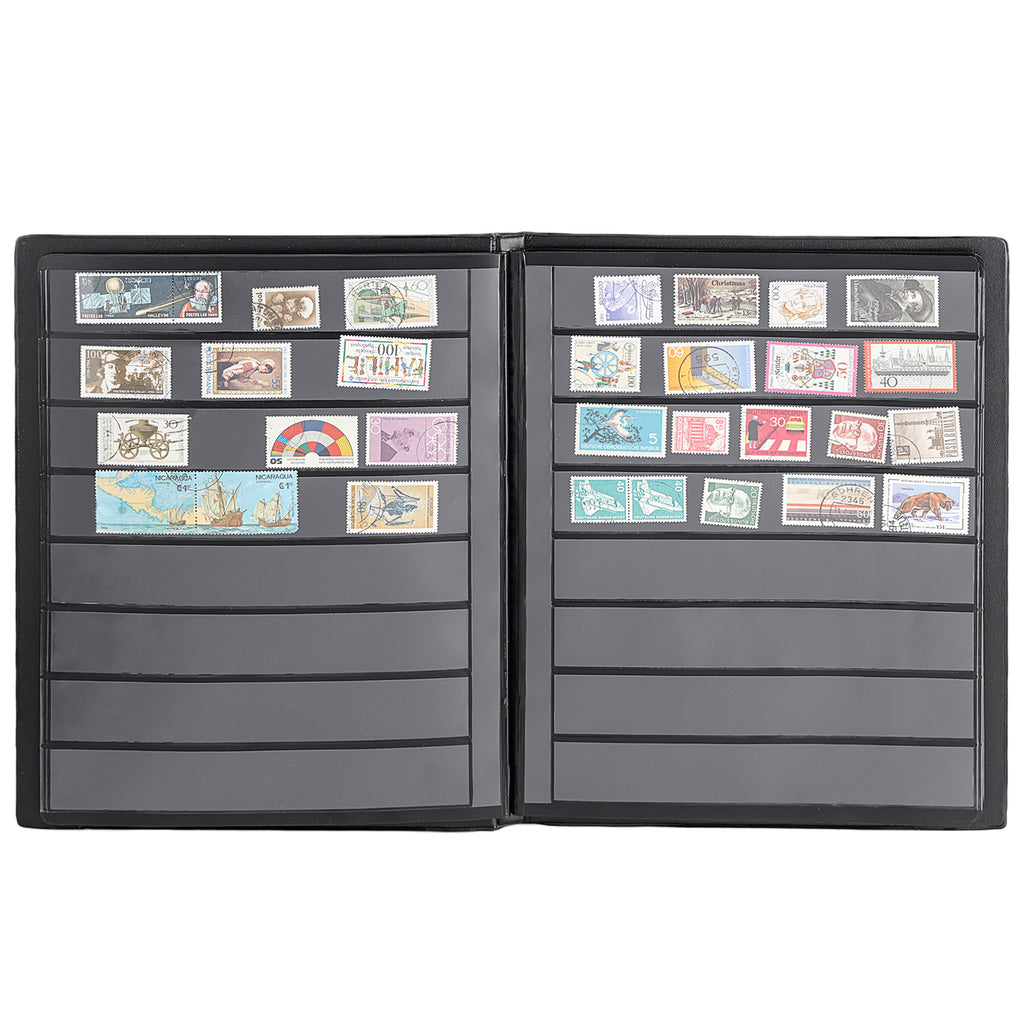 Stamp Albums - Black Cover - 160 Pockets - AS0108BK