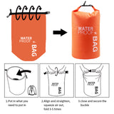 Boat Dry Bags - Orange 10L Waterproof Bag for Drifting Boating Kayaking Fishing Rafting Swimming Camping Canoeing Surfing 10 litres