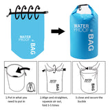 Boat Dry Bags - Blue 5L Waterproof Bag for Drifting Boating Kayaking Fishing Rafting Swimming Camping Canoeing Surfing 5 litres