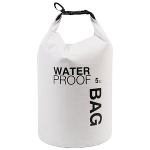 Boat Dry Bags - Belongings Protection Waterproof Bag for Outdoor Drifting Boating Kayaking Fishing Rafting Swimming Camping Canoeing Surfing Pure White 5 Literes(1.1 UK gal)