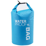 Boat Dry Bags - Blue 15L Waterproof Bag for Drifting Boating Kayaking Fishing Rafting Swimming Camping Canoeing Surfing 15 litres