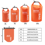 Boat Dry Bags - Orange 10L Waterproof Bag for Drifting Boating Kayaking Fishing Rafting Swimming Camping Canoeing Surfing 10 litres