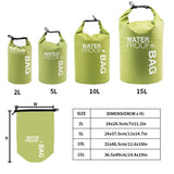 Boat Dry Bags - Blue 15L Waterproof Bag for Drifting Boating Kayaking Fishing Rafting Swimming Camping Canoeing Surfing 15 litres