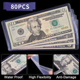 Banknote Topload Holder - 80 Pack - 173 X 75 MM [ 6.8 X 2.9 INCH ] - PN03L80