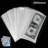Currency Sleeves with Case - 173 x 83 MM [ 6.8 x 3.3 INCH ] - 200 PCS - PN04200
