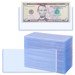 Banknote Topload Holder - 80 Pack - 173 X 75 MM [ 6.8 X 2.9 INCH ] - PN03L80