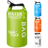 Boat Dry Bags - Belongings Protection Waterproof Bag for Outdoor Drifting Boating Kayaking Fishing Rafting Swimming Camping Canoeing Surfing Leaf Green 2 Literes(0.4 UK gal)