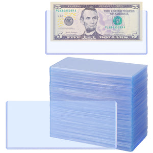 Banknote Topload Holder - 100 Pack - 173 X 75 MM [ 6.8 X 2.9 INCH ] - PN03L100