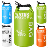 Boat Dry Bags - Belongings Protection Waterproof Bag for Outdoor Drifting Boating Kayaking Fishing Rafting Swimming Camping Canoeing Surfing Leaf Green 2 Literes(0.4 UK gal)