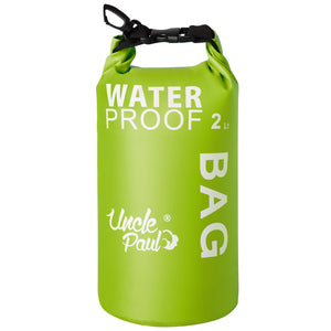 Boat Dry Bags - Belongings Protection Waterproof Bag for Outdoor Drifting Boating Kayaking Fishing Rafting Swimming Camping Canoeing Surfing Leaf Green 2 Literes(0.4 UK gal)