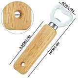 Engraved Wooden Bottle Openers, 16 Pieces Portable Beer Bottle Openers for Drinks Cider Bar Home Gadgets