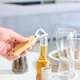 Engraved Wooden Bottle Openers, 16 Pieces Portable Beer Bottle Openers for Drinks Cider Bar Home Gadgets