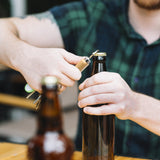 Engraved Wooden Bottle Openers, 16 Pieces Portable Beer Bottle Openers for Drinks Cider Bar Home Gadgets