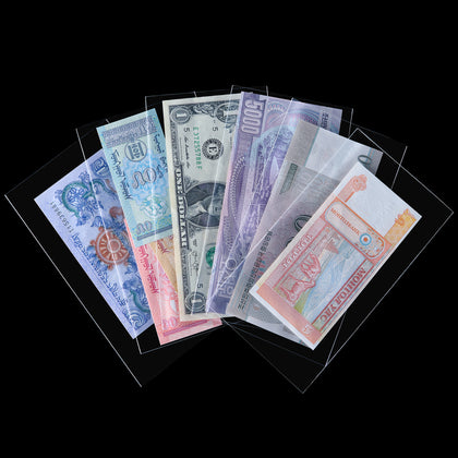 Currency Sleeves with Case - 173 x 83 MM [ 6.8 x 3.3 INCH ] - 200 PCS - PN04200