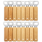 Engraved Wooden Bottle Openers, 16 Pieces Portable Beer Bottle Openers for Drinks Cider Bar Home Gadgets