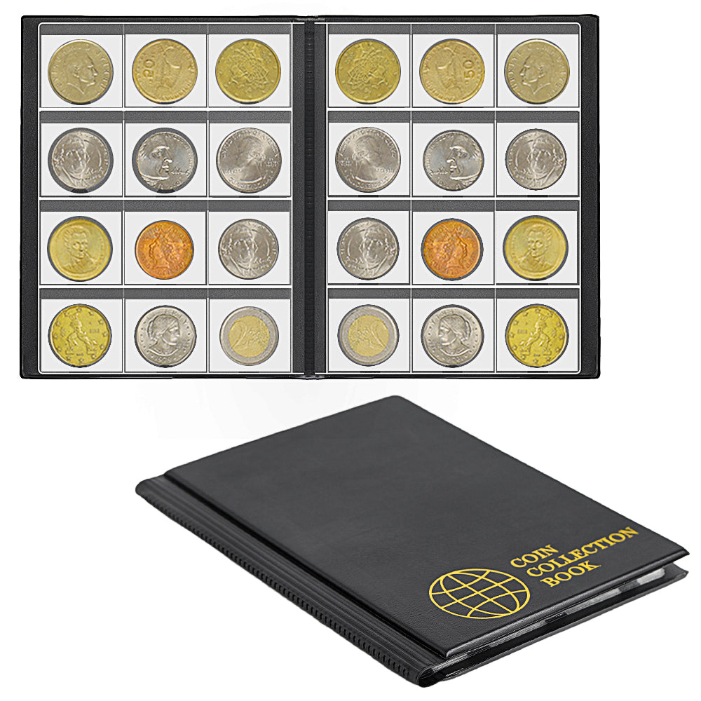 Coin Flip Albums, 120 Pockets, 50x50mm/2x2inch, Black, CS43BK – UnclePaul
