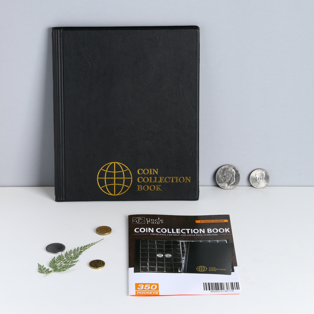 Large Coin Albums - Black Cover - 350 Pockets - CS0235BK – UnclePaul