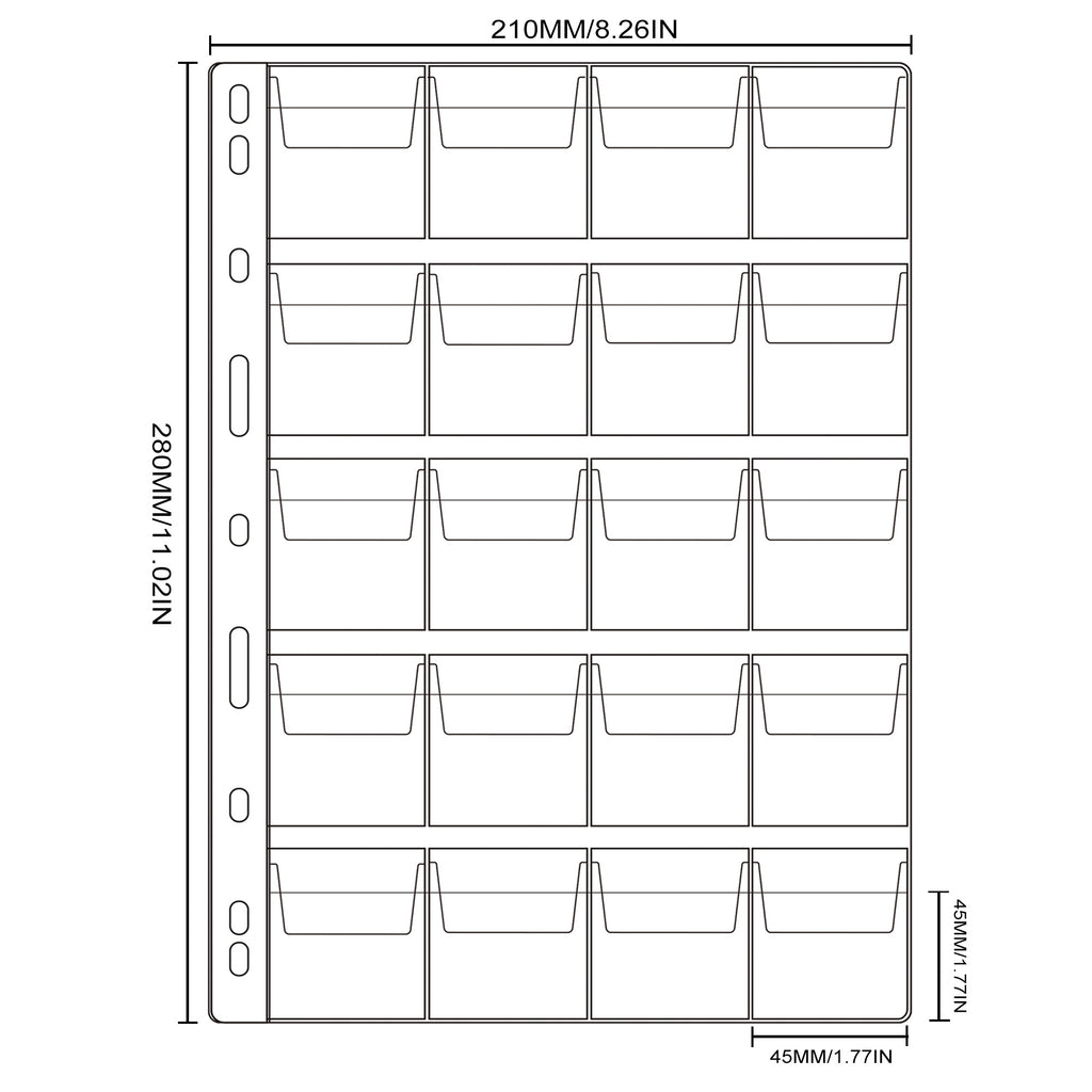 Coin Flip Pages, 200 Pockets, 3-Ring & 4-Ring Binders, CS38 – UnclePaul