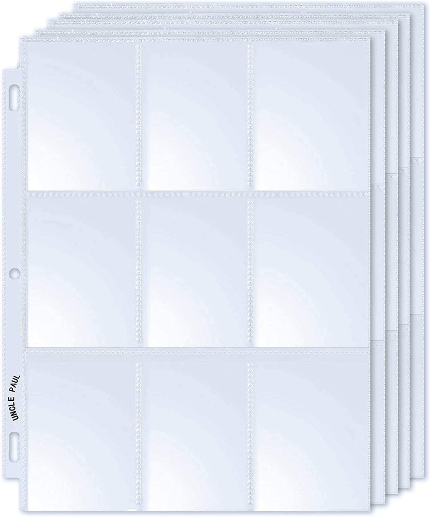 Trading Card Storage Page - Transparent 9 Pockets OS0275 UnclePaul Trading Card Storage Page - Transparent 9 Pockets OS0275 UnclePaul