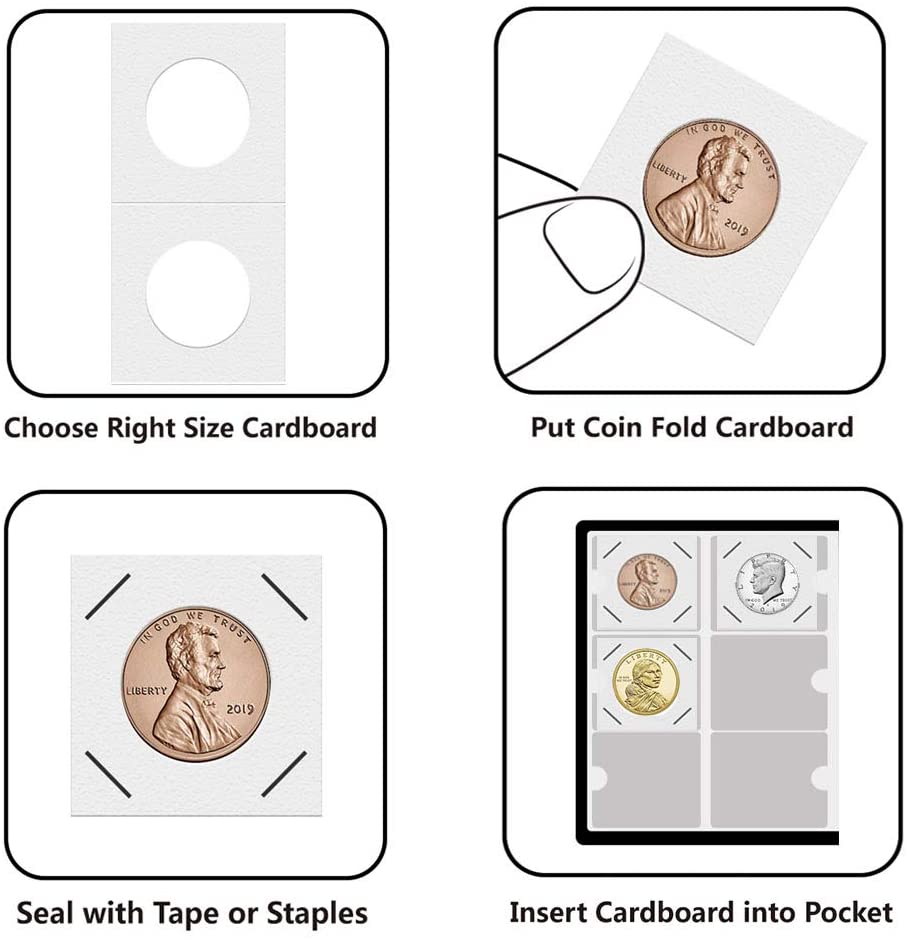 Uncle Paul 50 Pièces Enveloppes pour Pièces 37mm - Fenêtres en PE 37mm Uncle Paul 50 Pièces Enveloppes pour Pièces 37mm - Fenêtres en PE 37mm