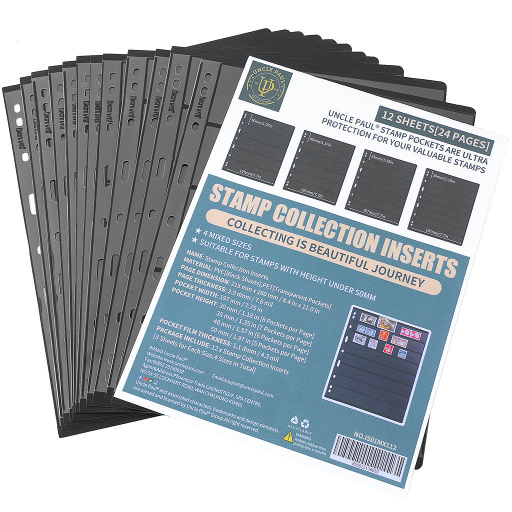 Stamping Pages Stamp Pages, Mixed 4 Sizes, 12 Sheets, IS01MX112 – UnclePaul