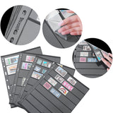 Stamp Pages - Black Double Sided - 156 Pockets in 4 Sizes - IS01MX112