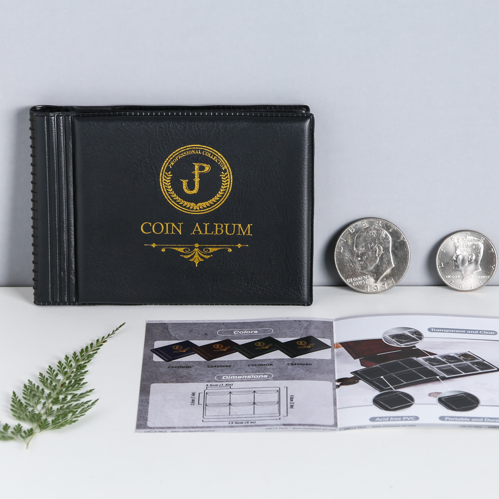 Large Coin Albums - Black Cover - 350 Pockets - CS0235BK – UnclePaul