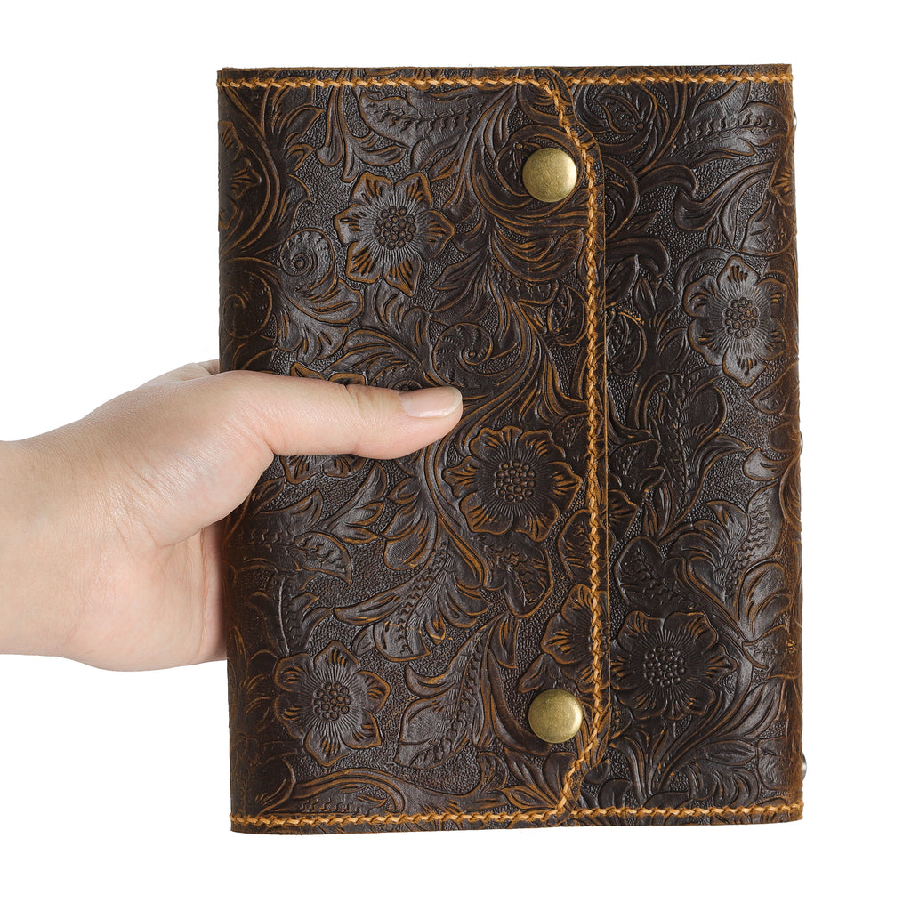 Arabesque Leather Stamp Album - Hand Sewn Cover with Lock Button - 120 –  UnclePaul