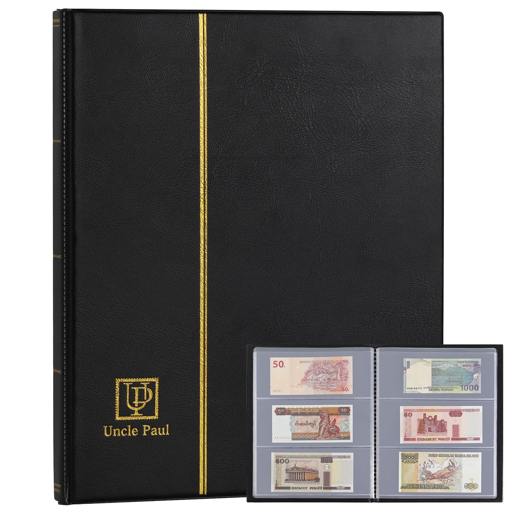 Banknote Album - Hard Page & Black Cover - 60 Pockets - 197 X 85 MM ...